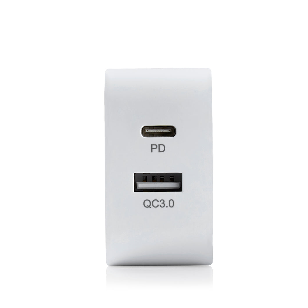 Type-C 急速充電器 2ポート搭載 USB-C + USB-A【PSE認証済/PD+QC3.0】